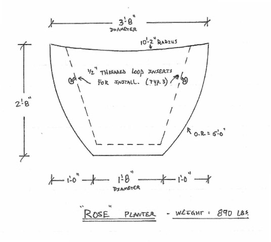 Rose Planter Drawing